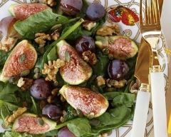 Recette salade de figues, raisin et noix