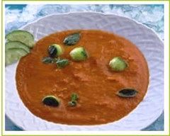 Recette soupe glacée à la tomate et au basilic