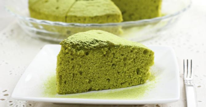 Gâteau léger au thé vert matcha, recette de gâteau au thé minceur