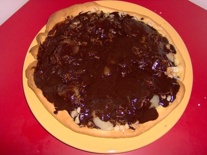 Recette de tarte aux poires, chocolat noir et amandes