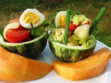 Recette de courgettes rondes farcies façon salade
