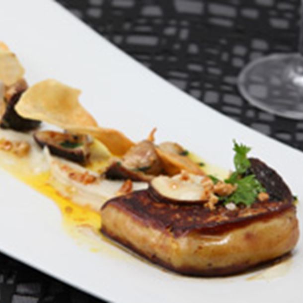 Recette foie gras poêlé, topinambours et cèpes