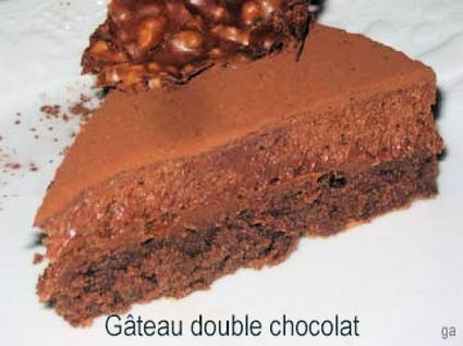 Recette de gâteau double chocolat