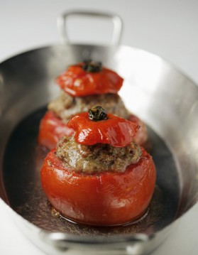 Tomate farcie de girolles du pays pour 6 personnes