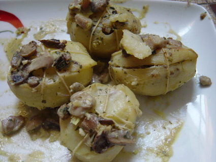 Recette de pommes de terre farcies aux champignons