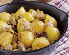 Recette poêlée de champignons aux pommes de terre