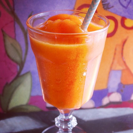 Recette de boisson sorbet slushie fraise mangue