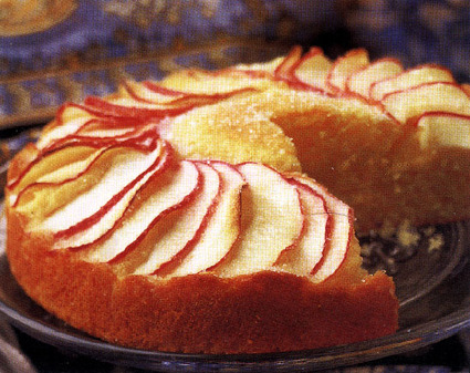 Recette de gâteau coiffé de pommes