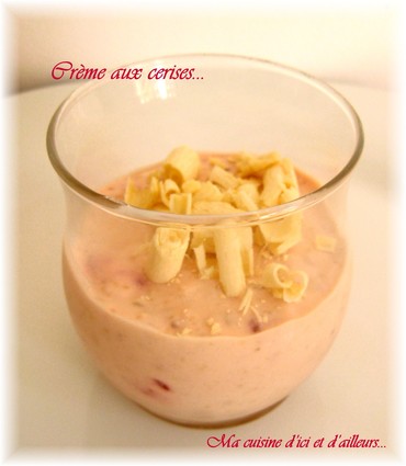 Recette de crème de cerises