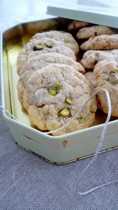 Recette de cookies aux pistaches, orange confite et cannelle