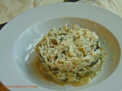 Recette de risotto aux côtes de blettes et anchois
