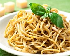 Recette spaghettis au pesto express
