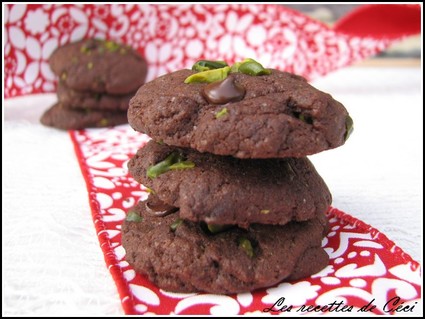 Recette de mini cookies choco-pistache