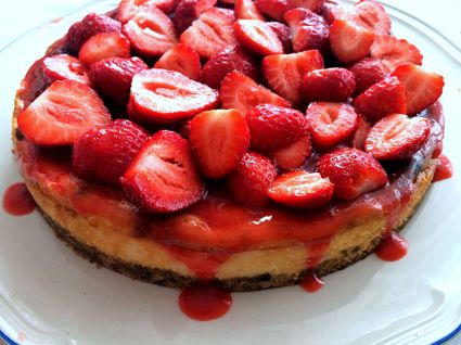 Recette de cheesecake au chocolat blanc et aux fraises