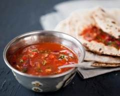 Recette chapatis et condiment à la tomate