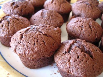 Recette de muffins chocolat au coeur de chocolat blanc