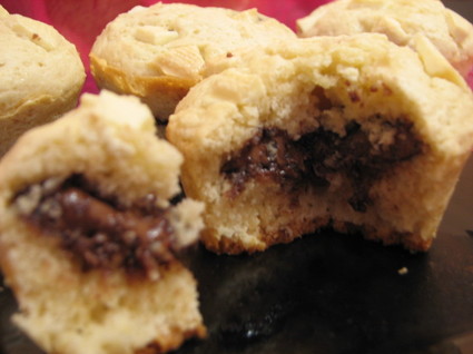 Recette de muffins coeur nutella aux pépites de chocolat blanc