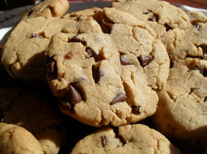 Recette de cookies au beurre de cacahuètes et pépites chocolat