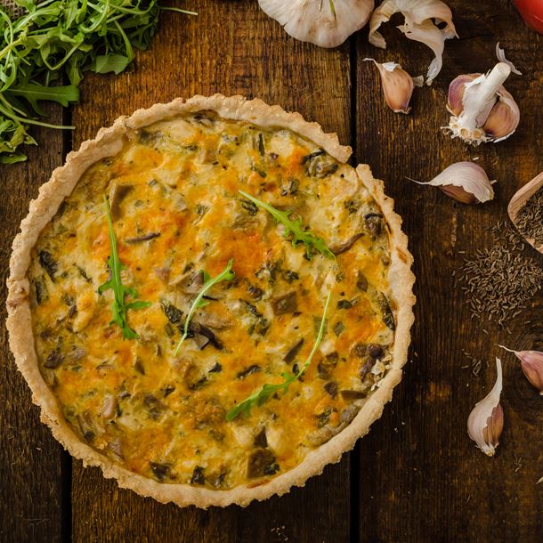 Recette quiche au poulet et au curry