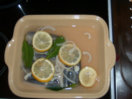 Recette de filets de sardine marinés au vin blanc