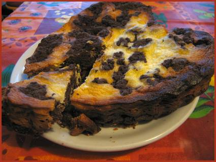 Recette de brownie-cheesecake aux myrtilles