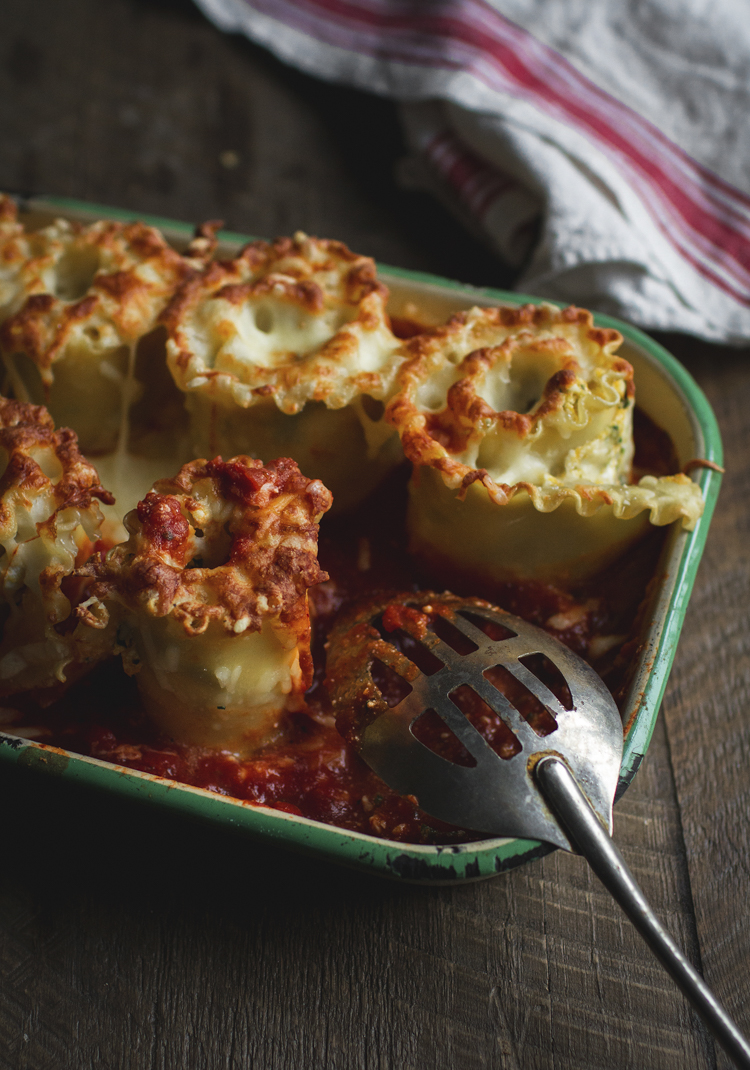 Lasagnes roulées à la courge, ricotta & épinards