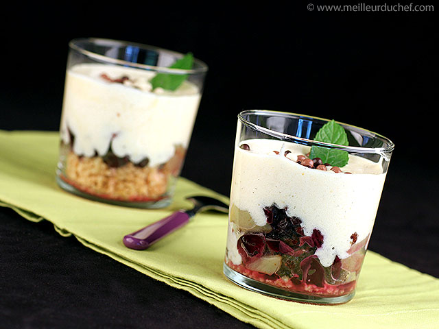 Verrine de raisins flambés crème chiboust  fiche recette ...