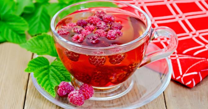 Recette de tisane froide aux framboises à calories négatives