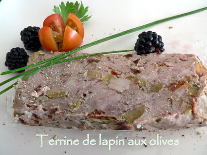 Recette de terrine de lapin aux olives