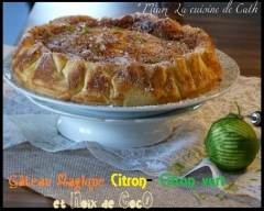 Recette gâteau magique citron- citron vert et noix de coco