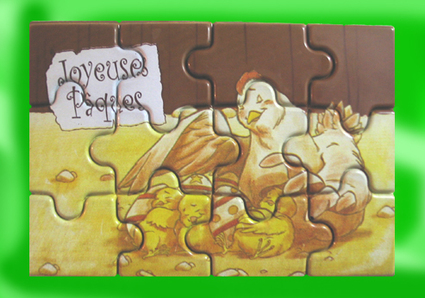 Recette de puzzle de pâques en chocolat