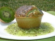 Recette de muffins au thé vert et pavot sur compotée de kiwi à la ...