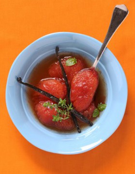 Tomates au sirop vanillé pour 6 personnes