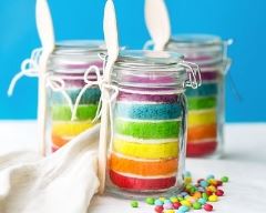 Recette rainbow cake en bocal