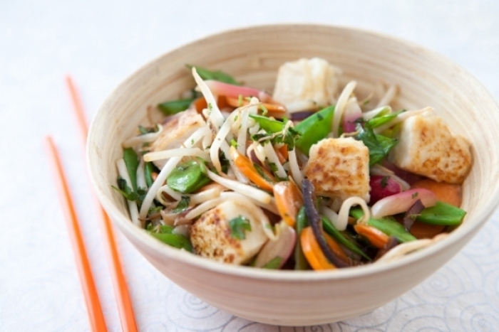 Recette de wok de légumes au gingembre, tofu végétarien facile et ...