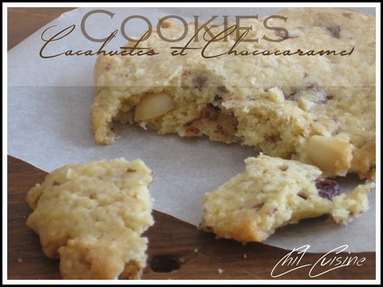 Recette de cookies aux cacahuètes et pépites chococaramel