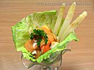 Salade d'asperges aux crustacés  notre recette illustrée ...