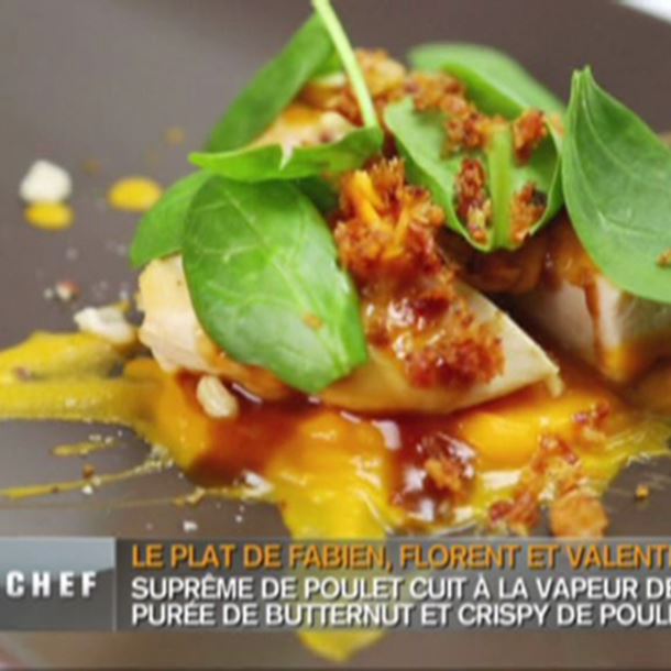 Recette poulet, butternut, foin