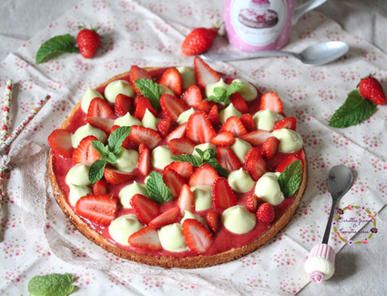 Recette de tarte fraise-menthe façon fantastik