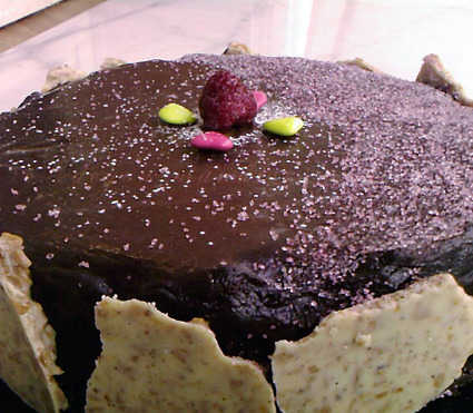 Recette de gâteau au chocolat et aux fruits exotiques