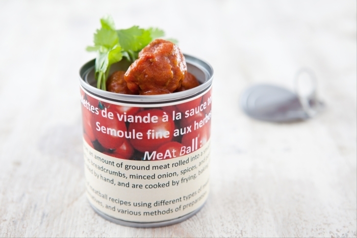 Recette de ball in the can  boulettes de veau à la sauce tomate ...