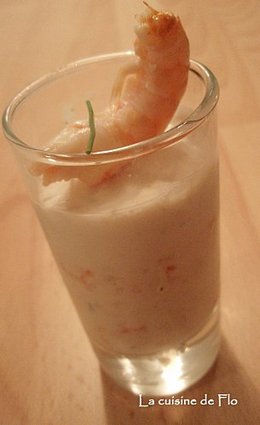 Recette de petites pana cotta salées crevettes et lait de coco