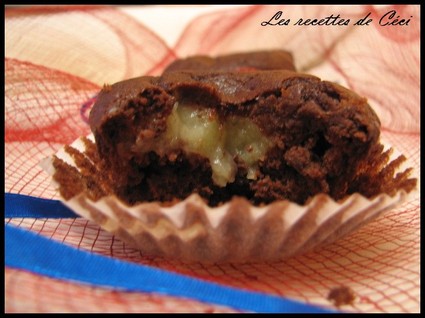 Muffins au chocolat coeur lemon curd