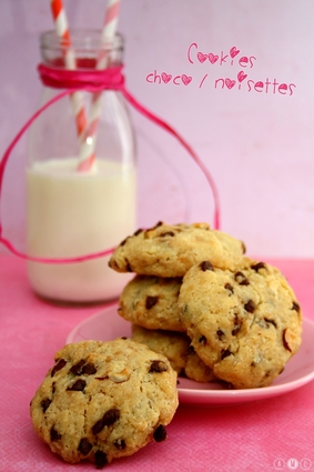 Recette cookies aux noisettes et chocolat (cookie)