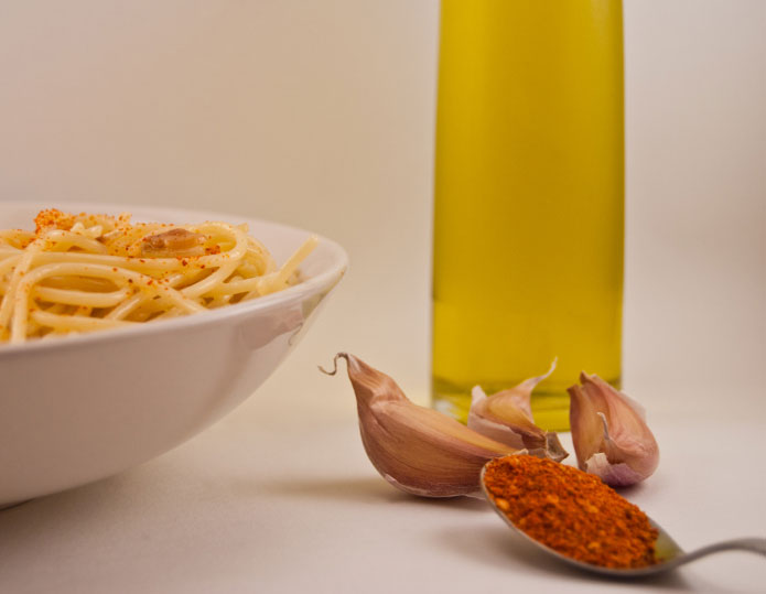 Spaghetti ail, huile