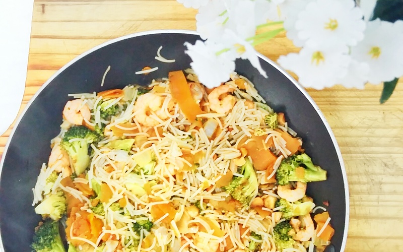 Recette pad thai de nouille au quinoa économique > cuisine étudiant