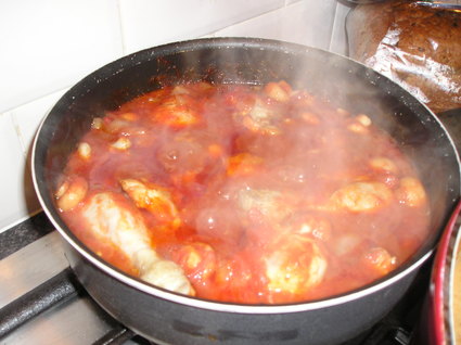 Recette de poulet aux tomates et champignons de paris