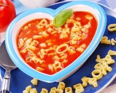 Recette soupe à la tomate et alphabets