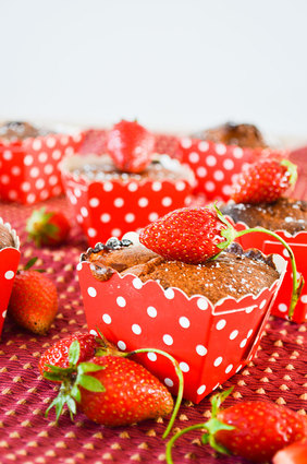 Recette de moelleux rhubarbe et fraises