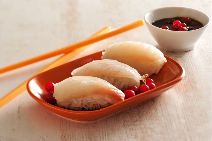 Recette de sushi de daurade et vinaigrette aux groseilles rapide